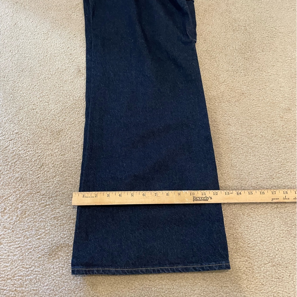 Pacific Sunwear - PacSun Wide Leg High Rise Jeans - Size 29 - Rigid Dark Wash - Picture 9 of 10